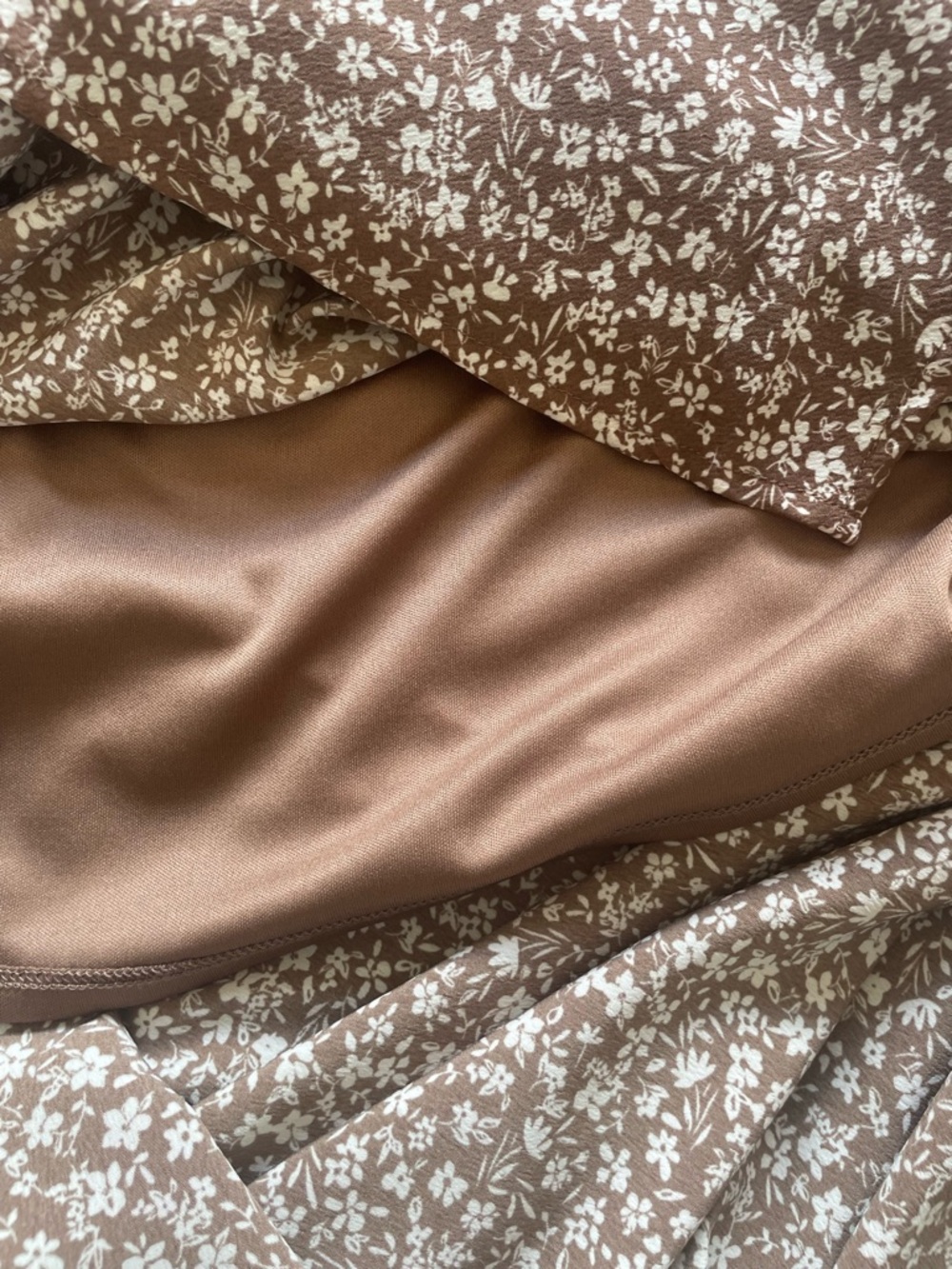 Altar’d State Floral A-Line Midi Skirt Small Brown White Lined Cottagecore - Picture 10 of 12